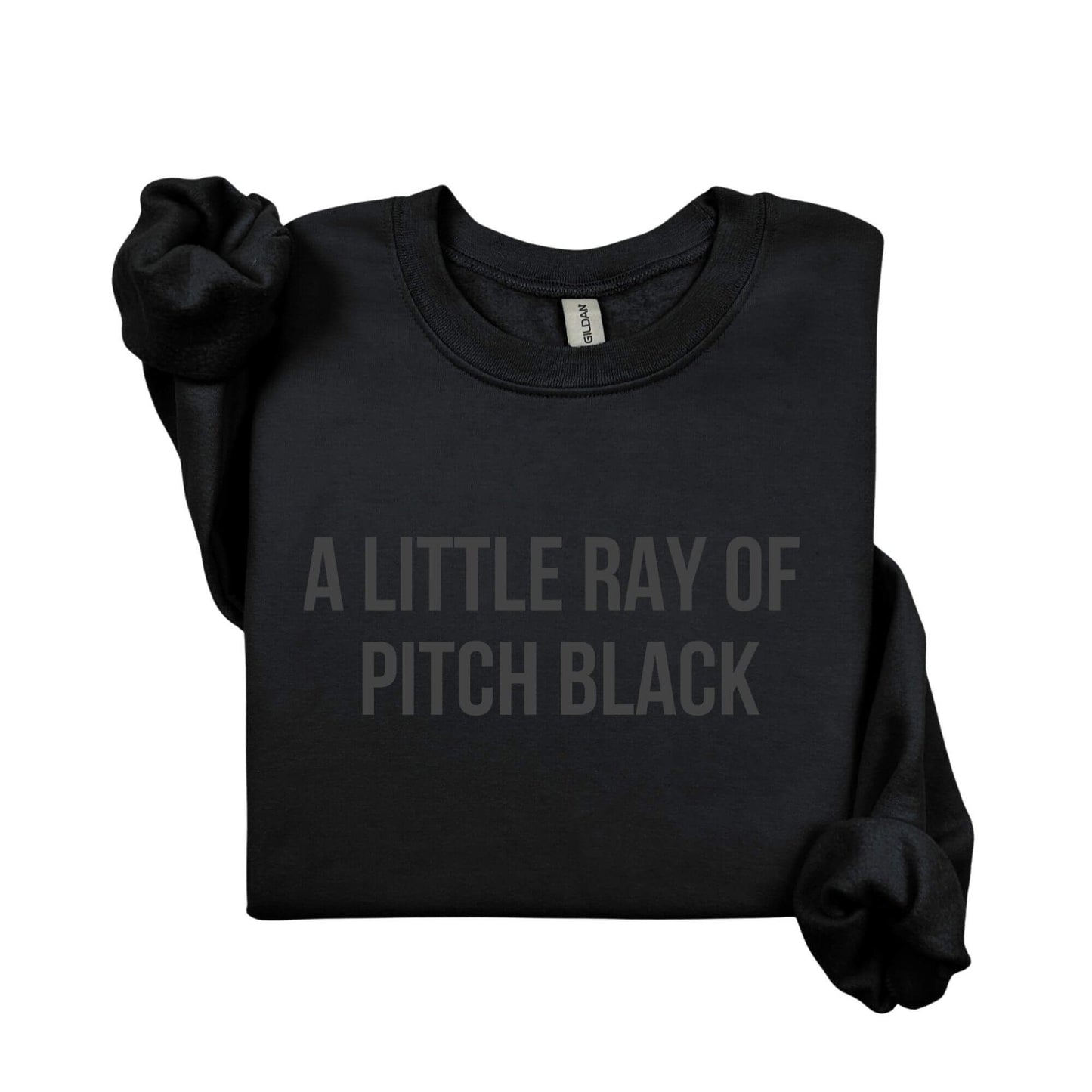 A Little Ray Of Pitch Black Crewneck Sweatshirt