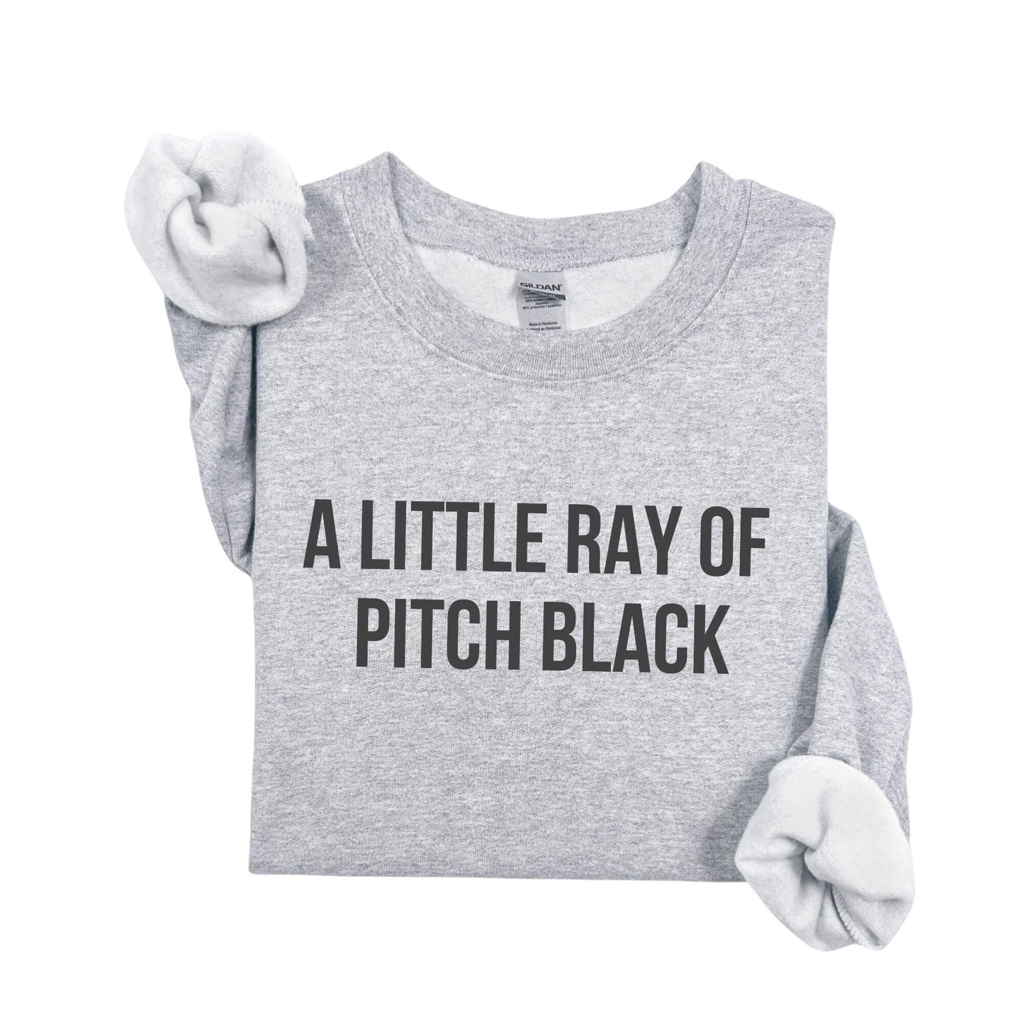 A Little Ray Of Pitch Black Crewneck Sweatshirt