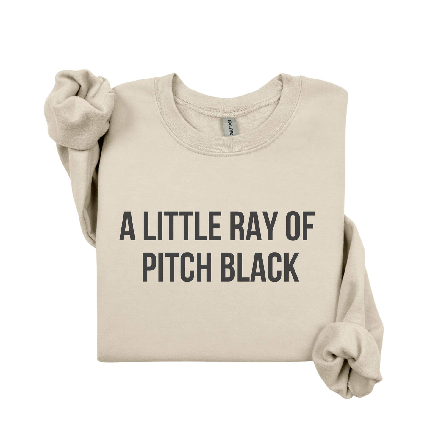 A Little Ray Of Pitch Black Crewneck Sweatshirt